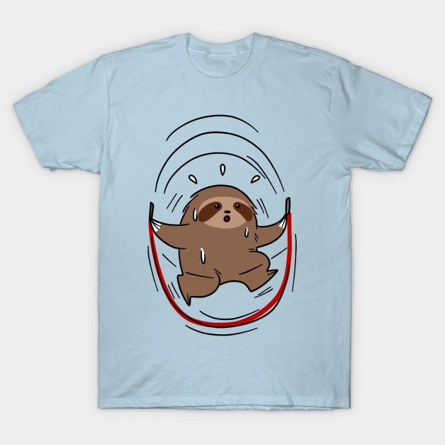 Sloth Jump Roping T-Shirt by saradaboru